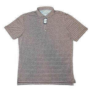 Johnnie-O Maroon Red Newton Striped Polo JMPO4190 Golf